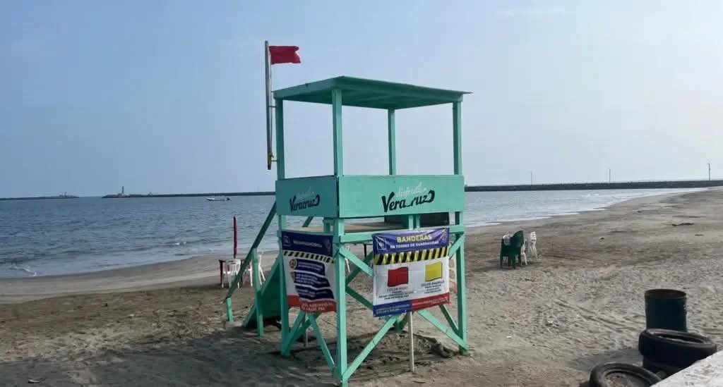 Colocarán bandera roja en playas de Veracruz por evento de norte