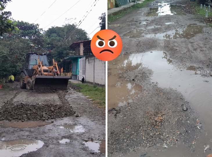 Exigen reparación de calles deplorables en esta colonia de Misantla 