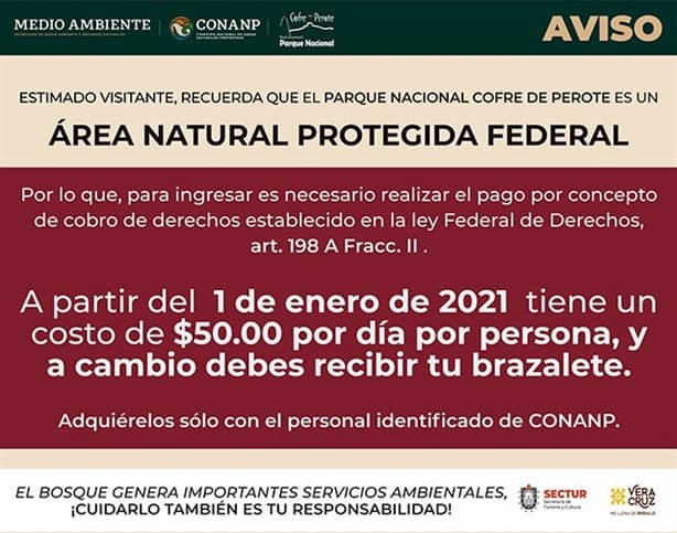 Aumenta precio para ingreso al Cofre de Perote; hay inconformidad 