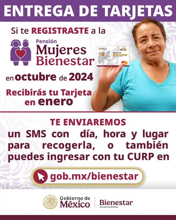 Pensión Mujeres Bienestar 2025: ¿Cómo saber cuándo debo recoger mi tarjeta?