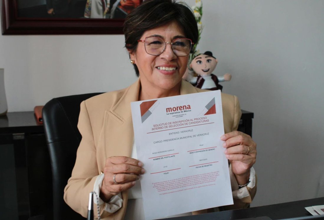 Rosa María Hernández Espejo se registra como aspirante a candidata para la alcaldía de Veracruz por Morena