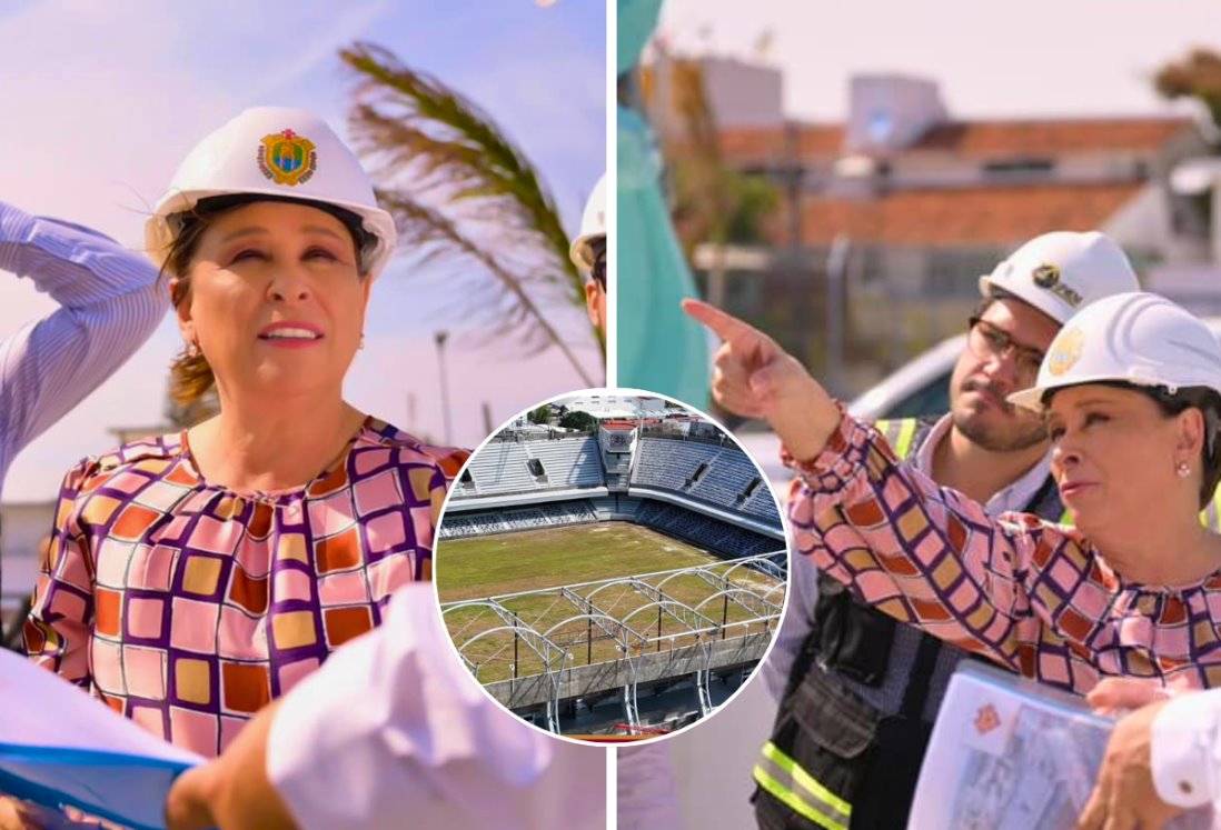 Rocío Nahle supervisa avance en construcción del Estadio Pirata Fuente