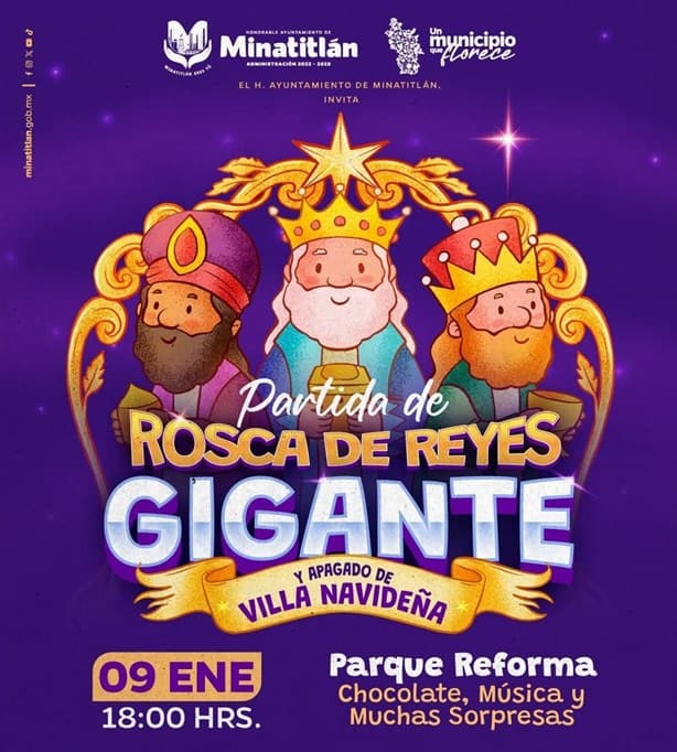 En esta fecha realizarán partida de rosca de reyes gigante en Minatitlán