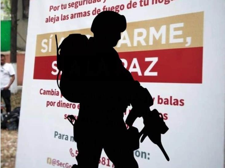 Por canje de armas en México, ofrecen recompensas de hasta 26,450 pesos