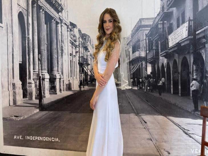 Actriz española Noelia Roel promueve película "Vestida de Blanco" en Veracruz