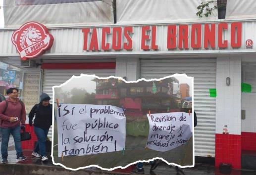 Exigen solución a contaminación de negocios en Los Lagos de Xalapa