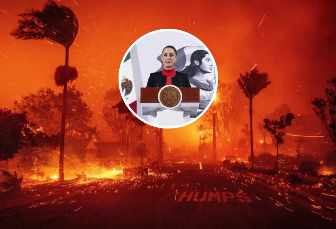 Claudia Sheinbaum se solidariza con residentes mexicanos en Los Ángeles por incendios