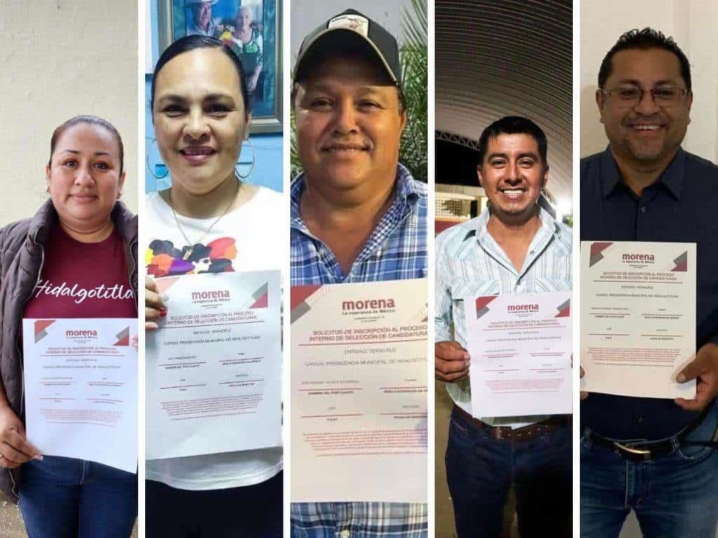 Ellos son los 5 candidatos a la presidencia municipal de Hidalgotitlan