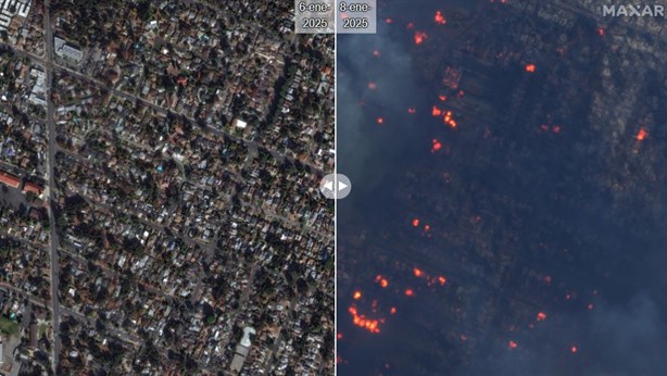 Incendio en Los Ángeles: imágenes satelitales revelan la devastación I FOTOS