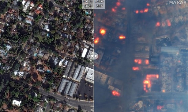 Incendio en Los Ángeles: imágenes satelitales revelan la devastación I FOTOS