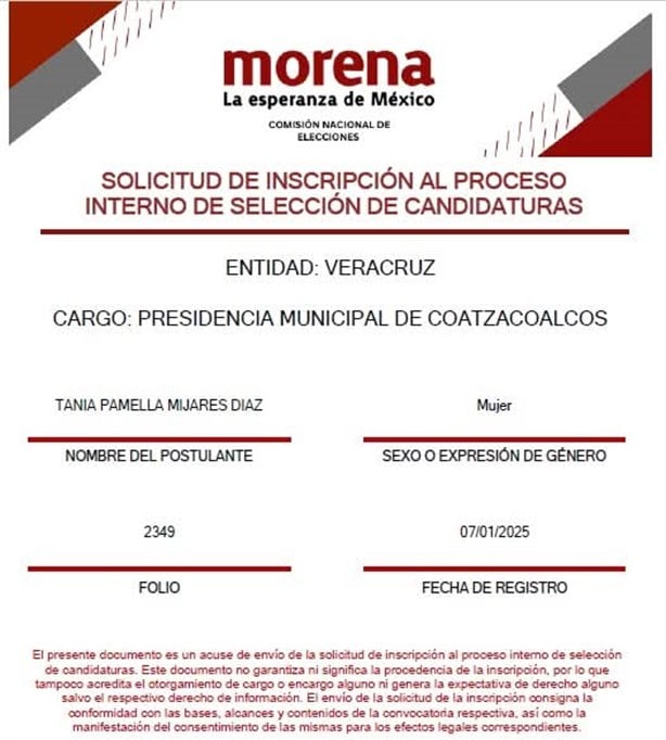 Elecciones 2025: Tania Mijares se suma como aspirante morenista a la presidencia de Coatzacoalcos