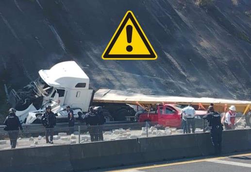 Tráiler sin frenos provoca caos en libramiento de Perote; 3 fallecidos y varios heridos