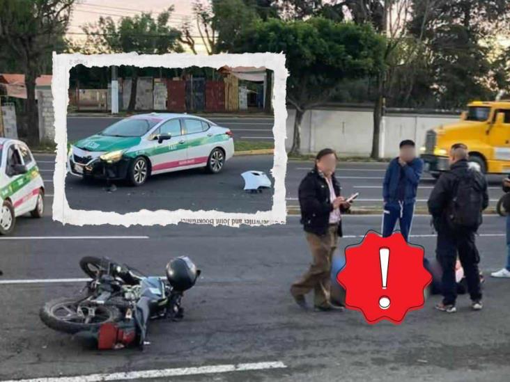 Choque en bulevar Xalapa-Banderilla deja dos motociclistas lesionados