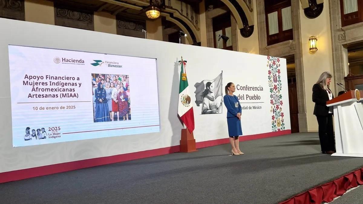 Claudia Sheinbaum anuncia apoyo para Mujeres Indígenas y Afromexicanas Artesanas