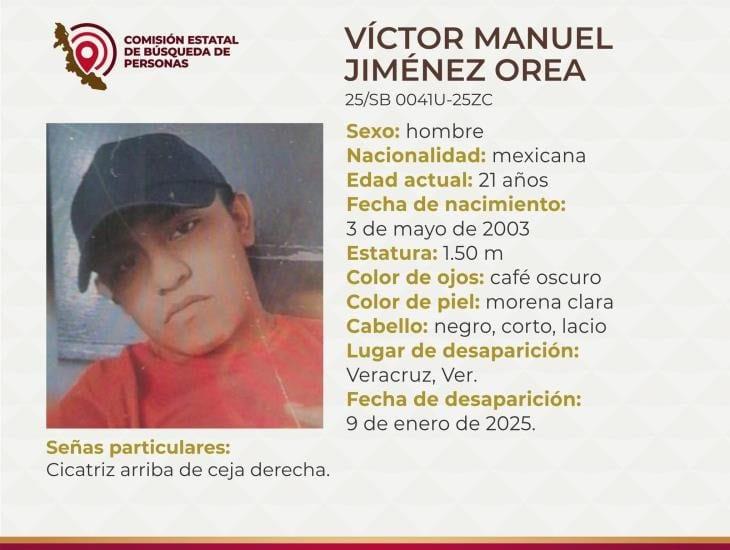 Buscan a Víctor Manuel desapareció en Veracruz