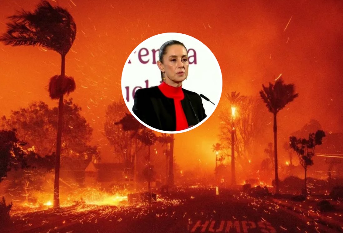 México envía apoyo para combatir incendios en Los Ángeles, asegura Claudia Sheinbaum