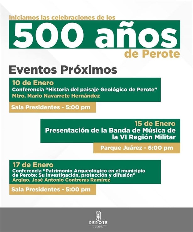 Con actividades, celebrarán 500 años de Perote 