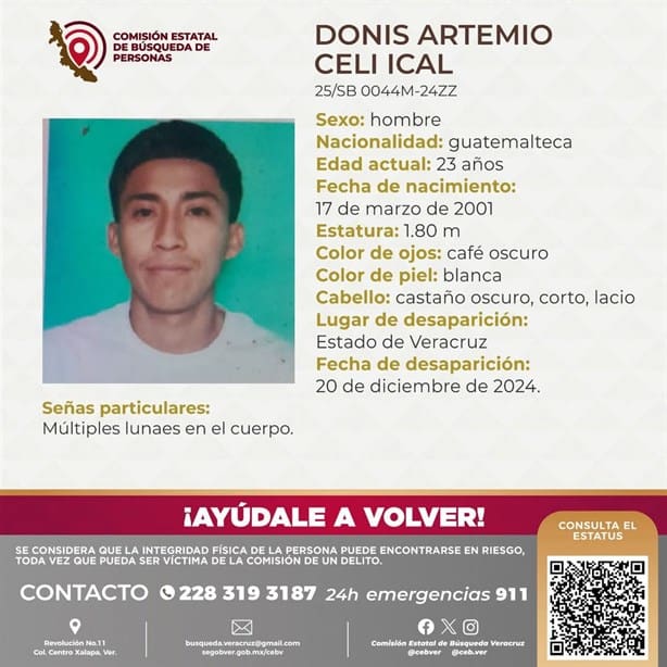 Buscan a dos guatemaltecos desaparecidos en Veracruz