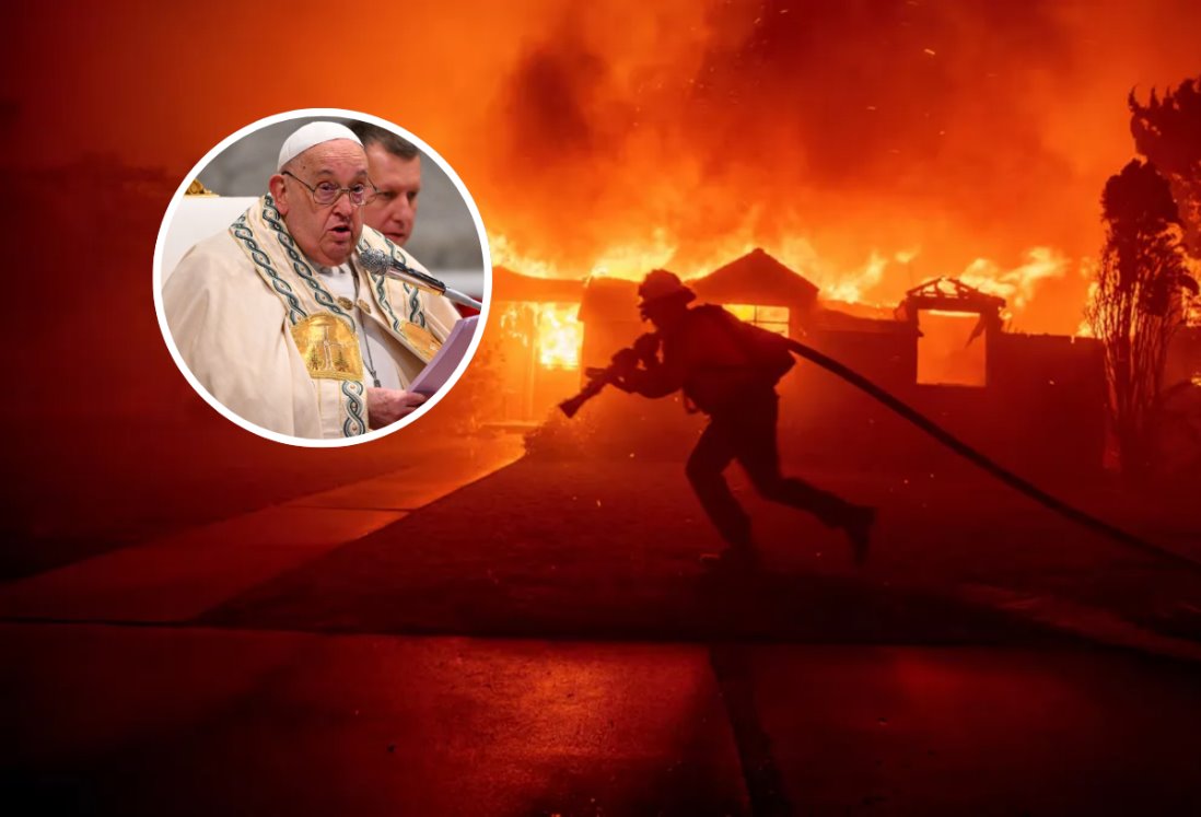 Papa Francisco eleva oraciones por muertes y casas destruidas en incendios de Los Ángeles