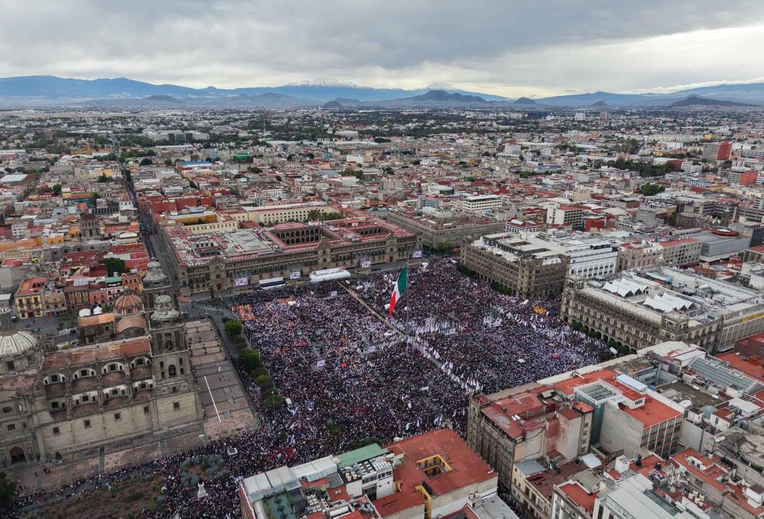 Sheinbaum fortalece su popularidad; reúne a 350 mil en Zócalo de CdMx