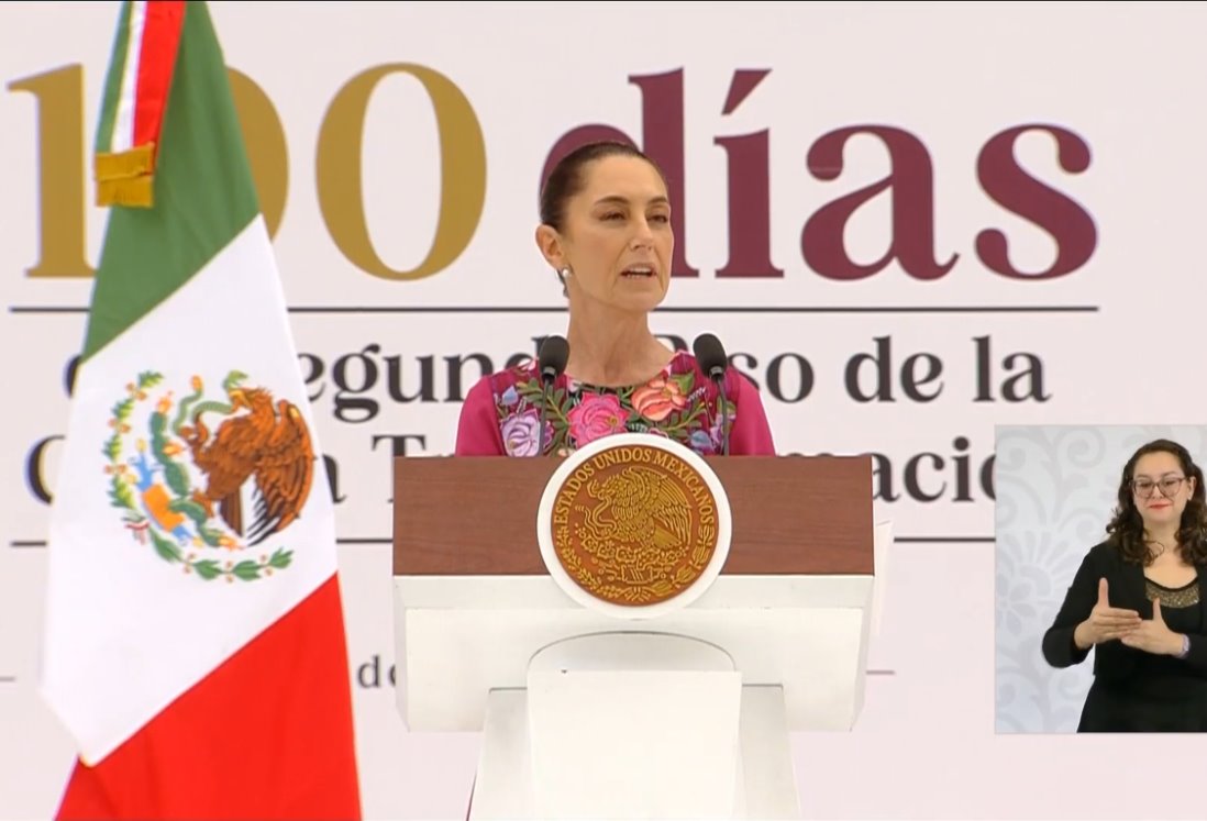 Claudia Sheinbaum: "No regresará el modelo neoliberal ni la corrupción" afirma en informe de 100 días