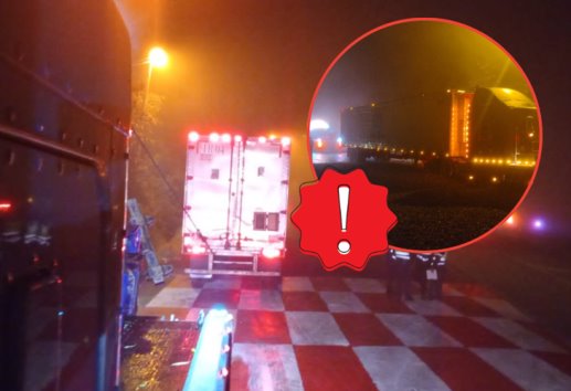 ¡Se quedó sin frenos! Tráiler derrapa en las Cumbres de Maltrata