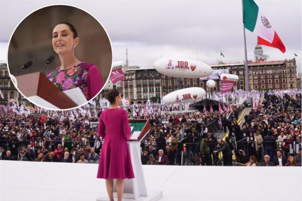 Presidenta celebra alegría de los mexicanos en informe de 100 días de administración