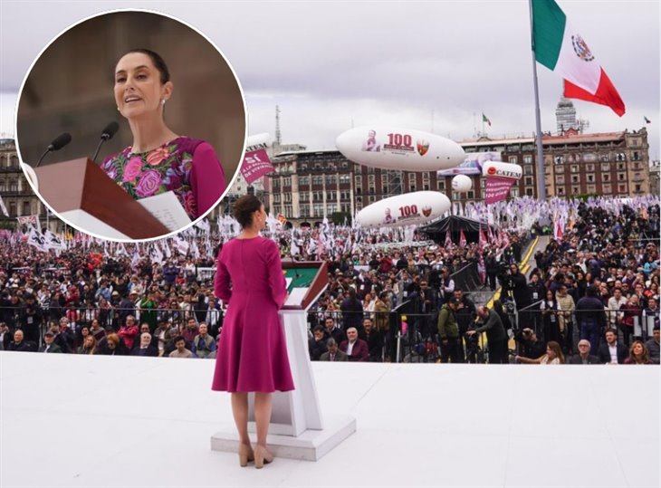 Presidenta celebra alegría de los mexicanos en informe de 100 días de administración