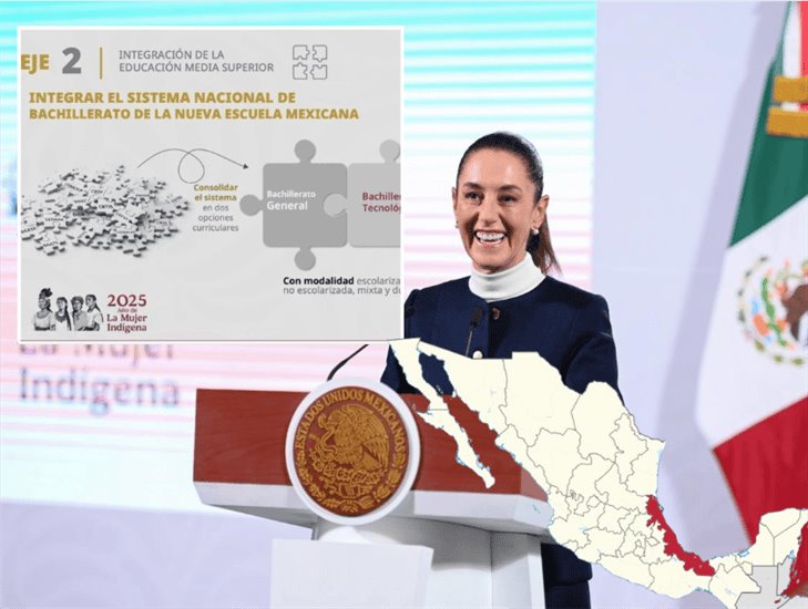 Claudia Sheinbaum anuncia modelo Nueva Escuela Mexicana para bachilleratos