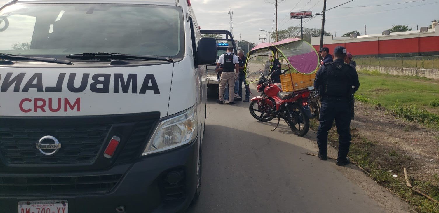 Colisión entre motocicletas en Cosamaloapan: un herido trasladado al IMSS