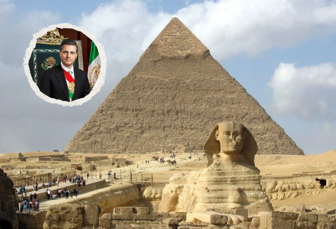 Captan a Enrique Peña Nieto en famoso templo de Egipto