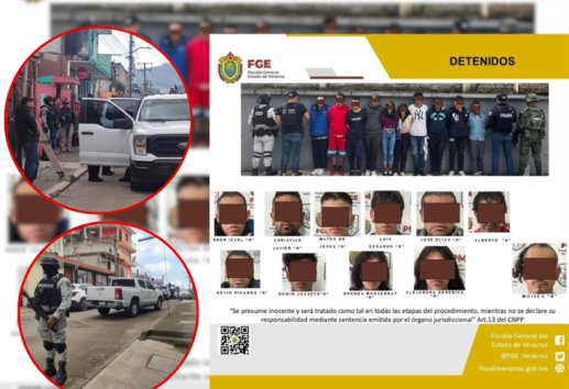 Confirma FGE aseguramiento de drogas y 11 personas tras cateos en Xalapa