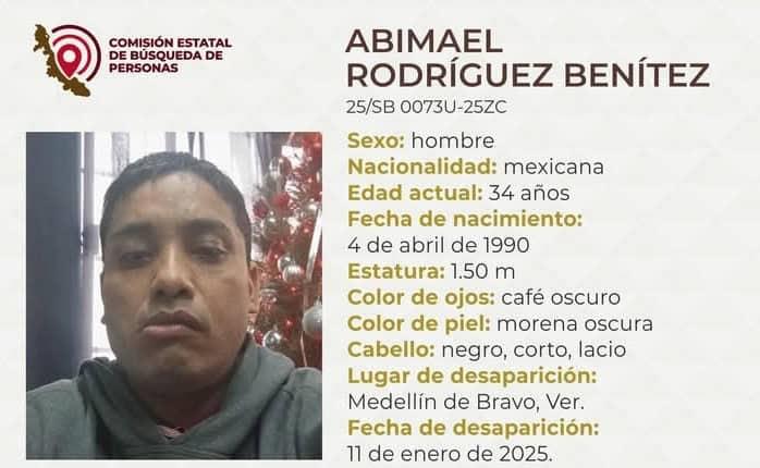 Familiares buscan al joven Abimael Rodríguez, desapareció en Medellín de Bravo