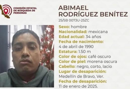 Familiares buscan al joven Abimael Rodríguez, desapareció en Medellín de Bravo