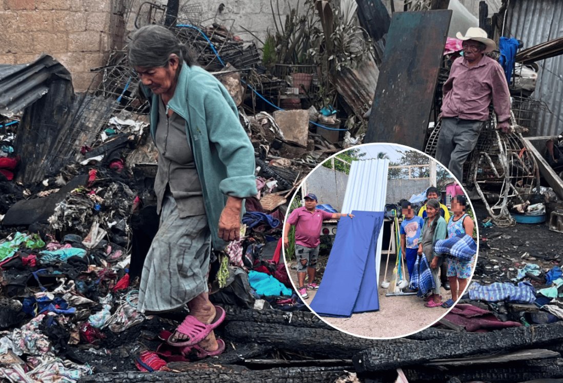 Doña Rosita y su esposo, afectados por incendio en Predio I, piden ayuda para reconstruir su hogar