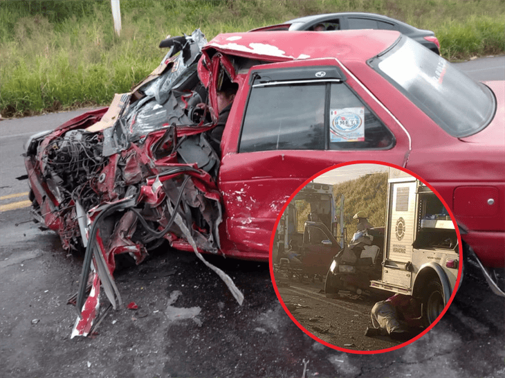 Se registra fuerte accidente en la carretera Alvarado-Paso del Toro; era una familia de Camerino Mendoza