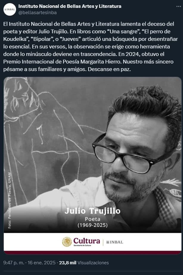 Lo que sabemos de la muerte del poeta mexicano Julio Trujillo