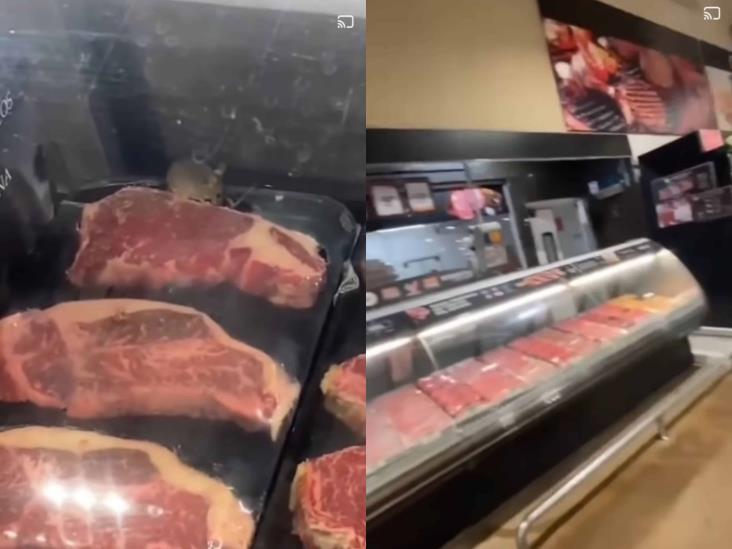 Ratón ´Selecto´ es captado comiendo carne en supermercado de Veracruz (+VIDEO)