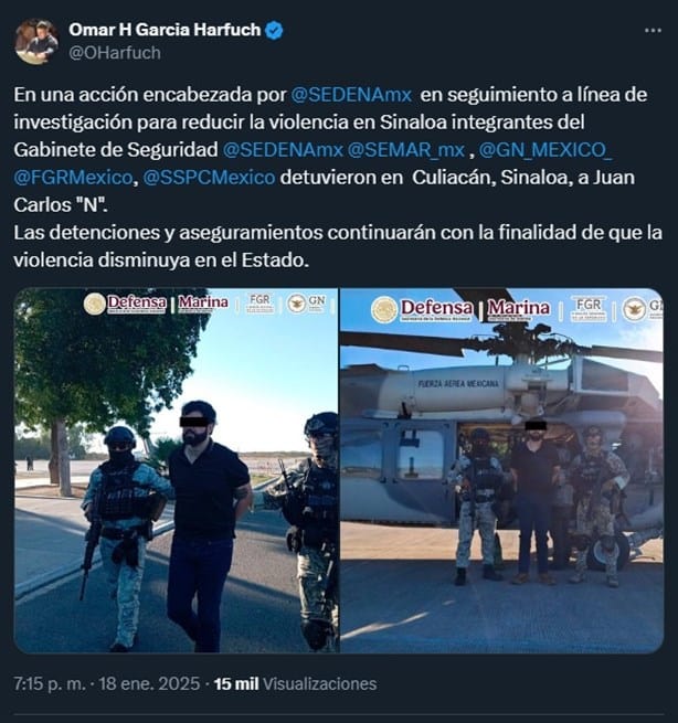 Juan Carlos Félix Gastélum: Detienen al yerno del Mayo Zambada en Culiacán