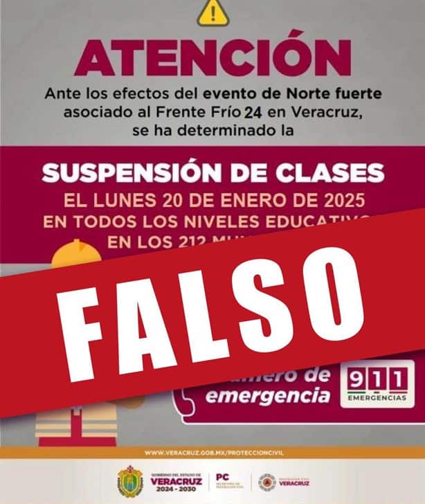 Este lunes 20 de enero SÍ hay clases en Veracruz; desmienten comunicado falso