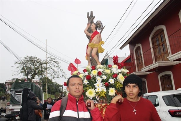 Misantla inicia sus festejos con procesión en honor a San Sebastián