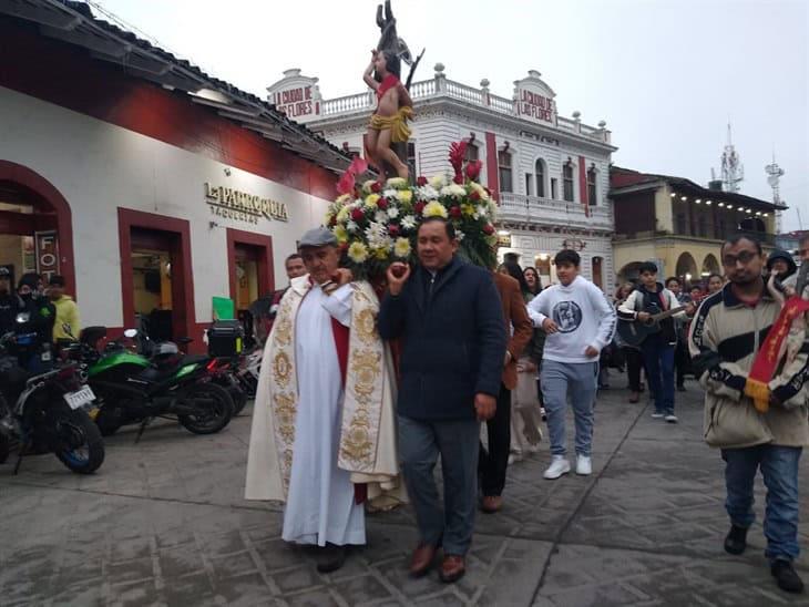 Misantla inicia sus festejos con procesión en honor a San Sebastián