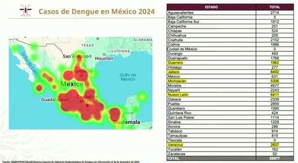 Veracruz, cuarto lugar en mayor número de casos de dengue a nivel nacional: Secretaría de Salud