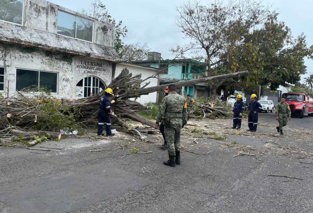 Activan Plan DN-III-E para atender afectaciones en colonias de Veracruz tras evento de norte violento