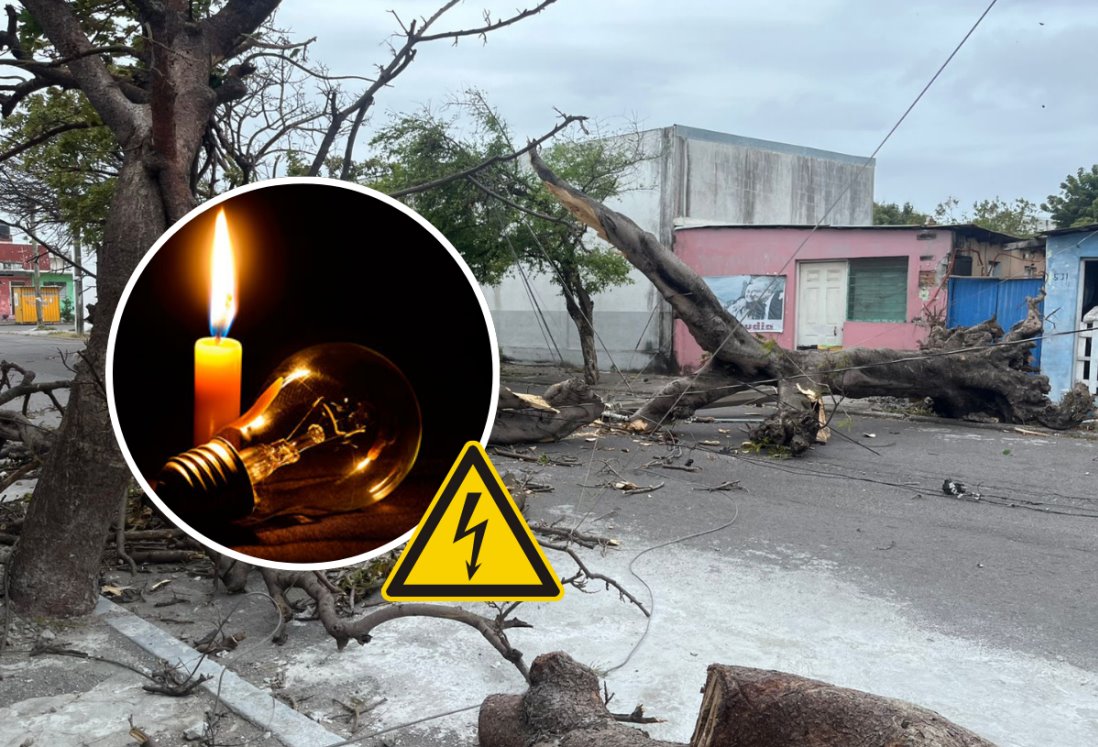 Colonias de Veracruz llevan más de 10 horas sin energía eléctrica por norte violento