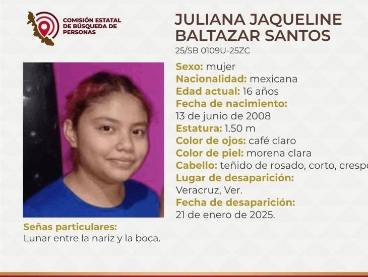 Buscan a Juliana Jacqueline de 16 años, desapareció en Veracruz