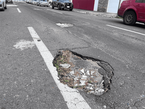 Vecinos de la colonia Flores Magón urgen reparación de baches en Alacio Pérez