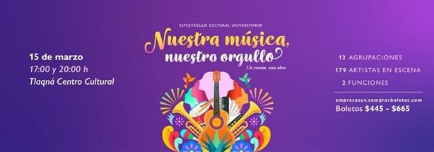 Presenta UV programa artístico Nuestra música, nuestro orgullo, para recaudar fondos