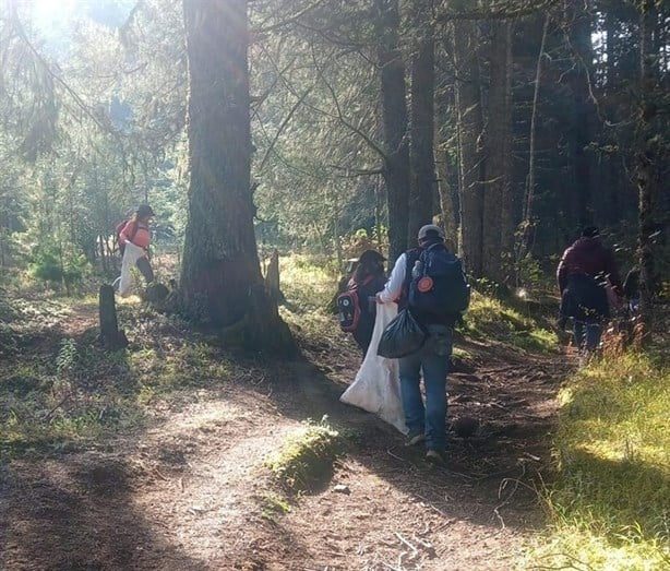 Pañales, plástico y residuos, entre los desechos que arrojan visitantes en el Cofre de Perote