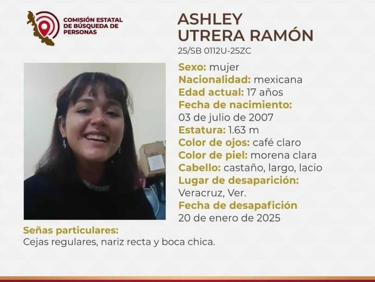 Ashley de 17 años cumple 3 días desaparecida en la ciudad de Veracruz